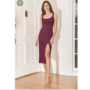 Plum Purple Sleeveless Midi Dress